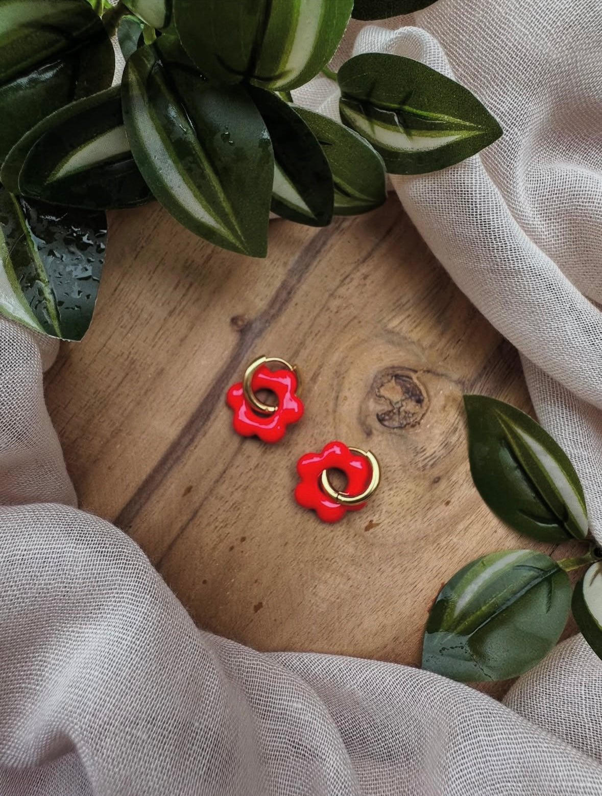 Boucles d’oreilles en fleur ❀