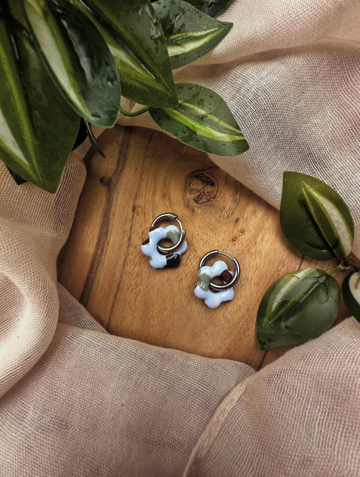 Boucles d’oreilles en fleur ❀