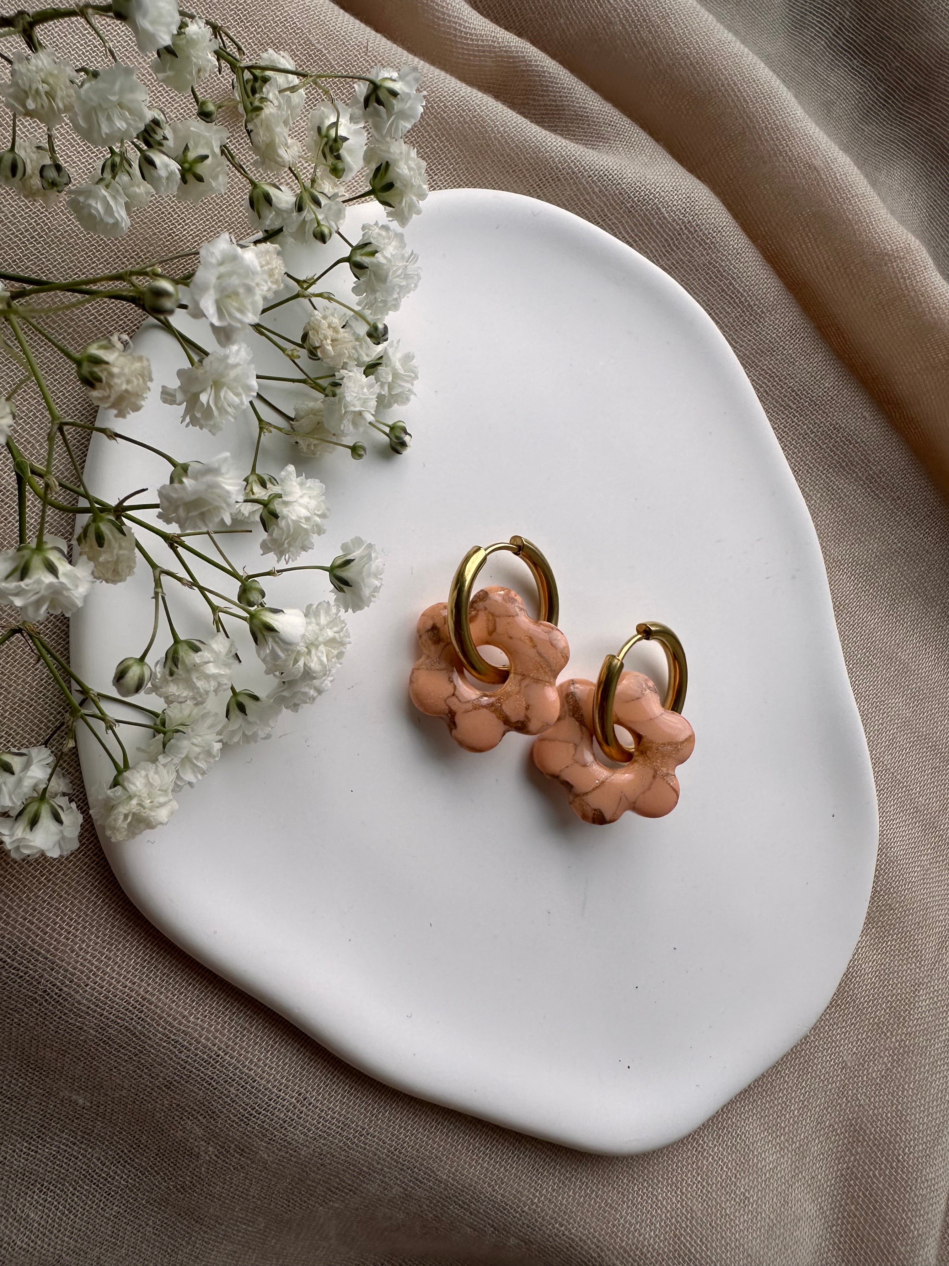 Pampilles orange marbré ❀