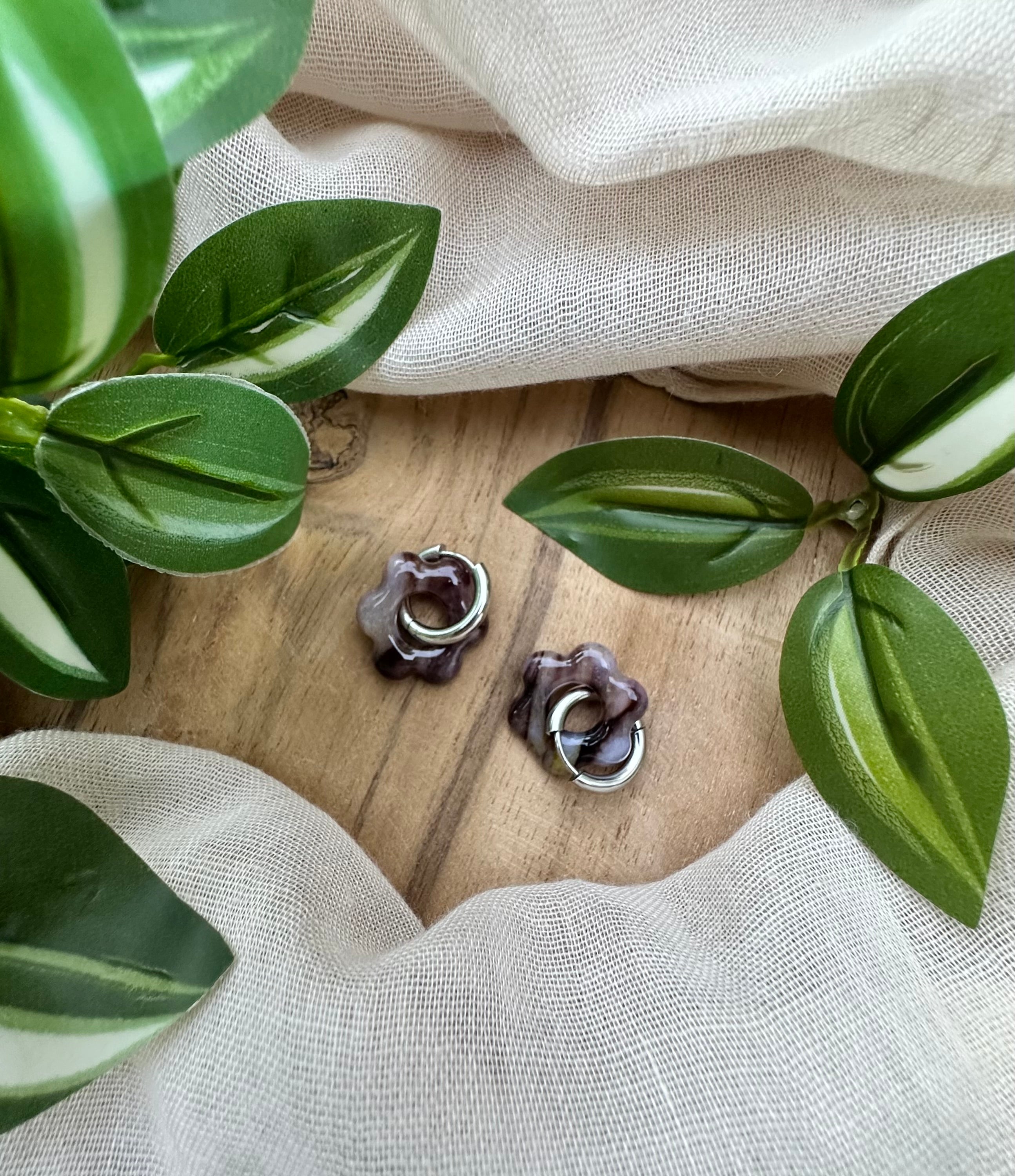 Boucles d’oreilles en fleur ❀
