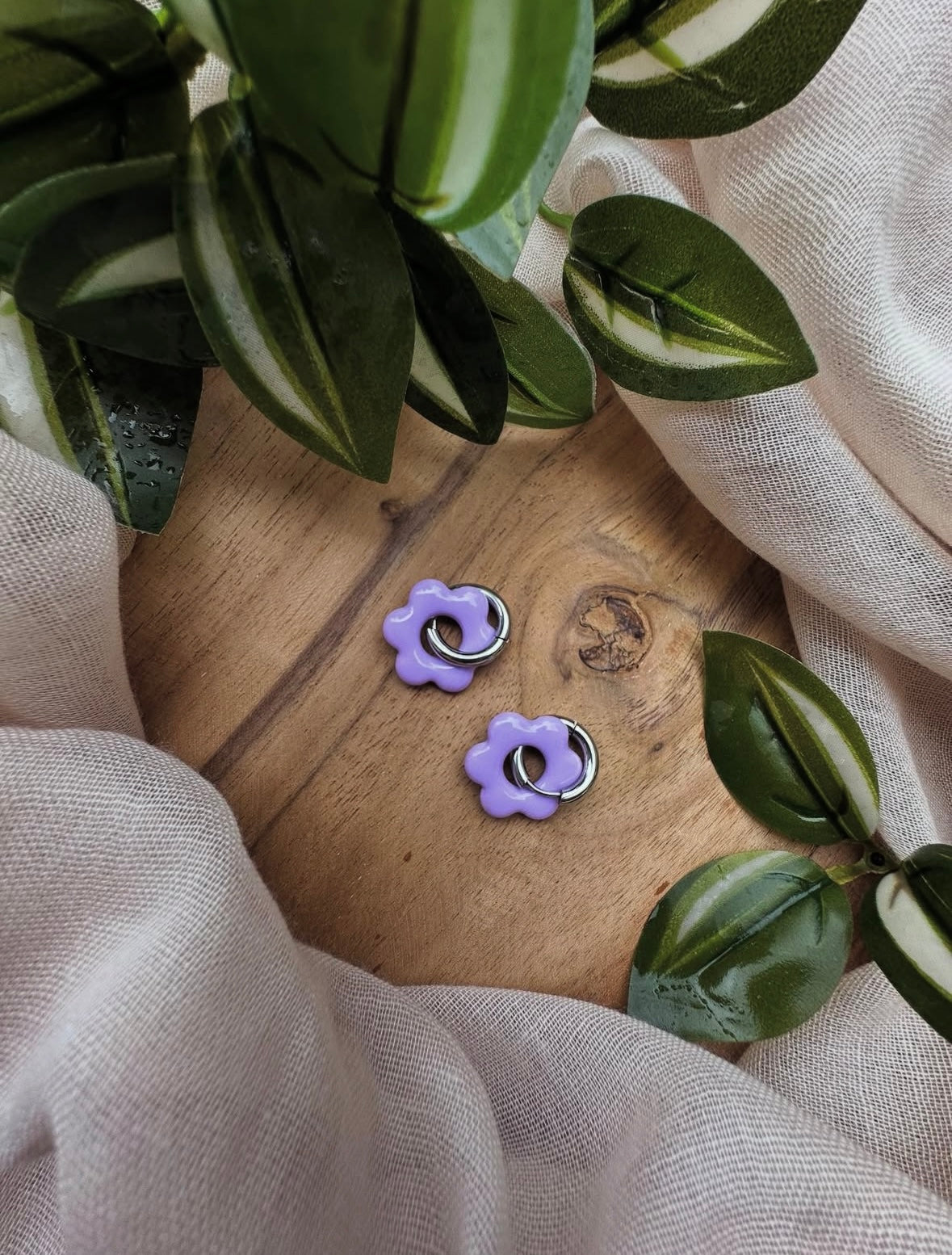 Boucles d’oreilles en fleur ❀