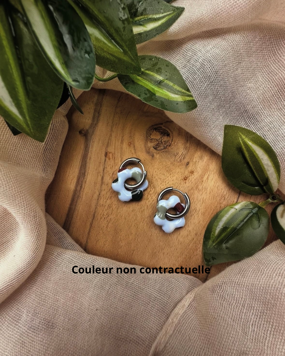 Boucles d’oreilles en fleur ❀