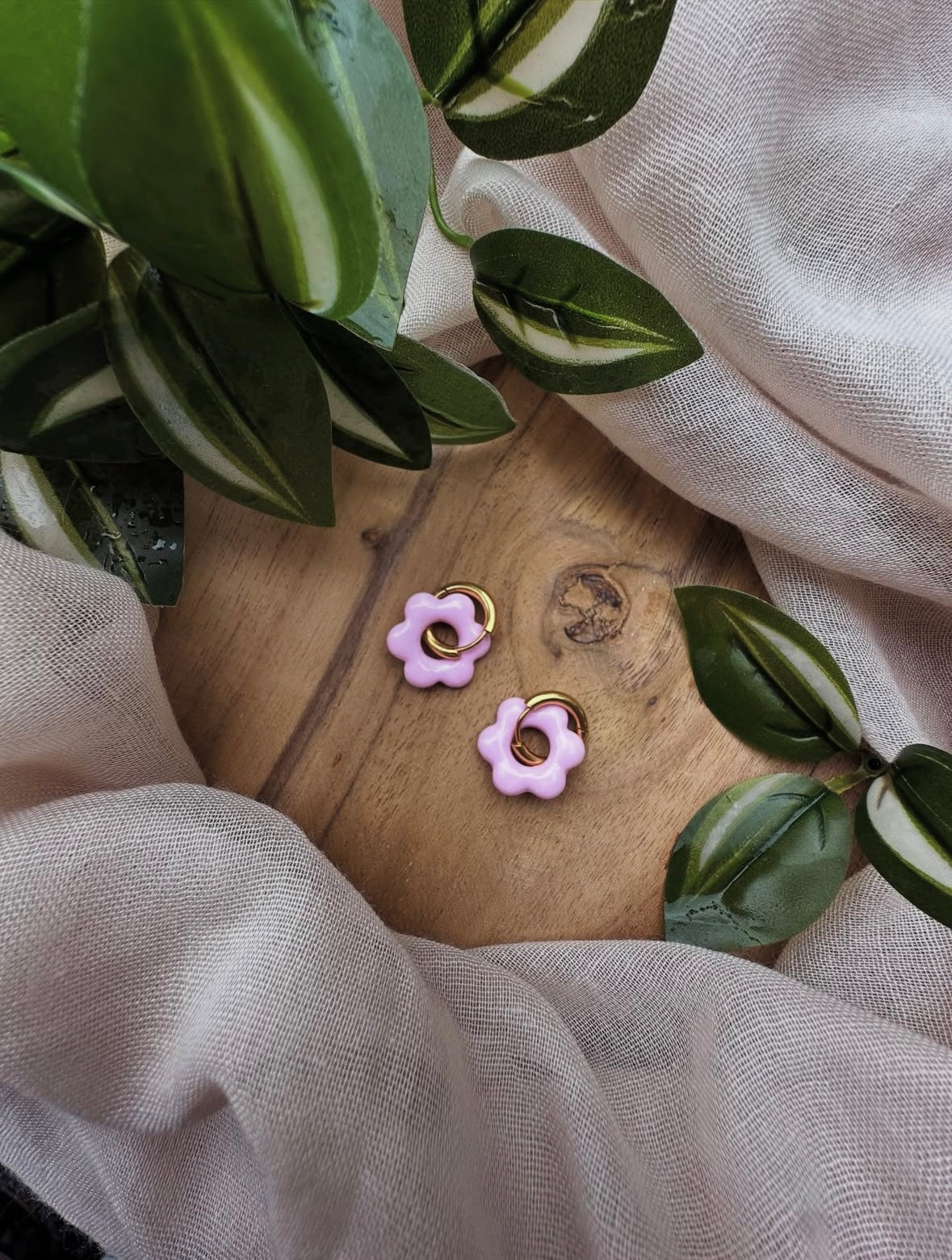 Boucles d’oreilles en fleur ❀