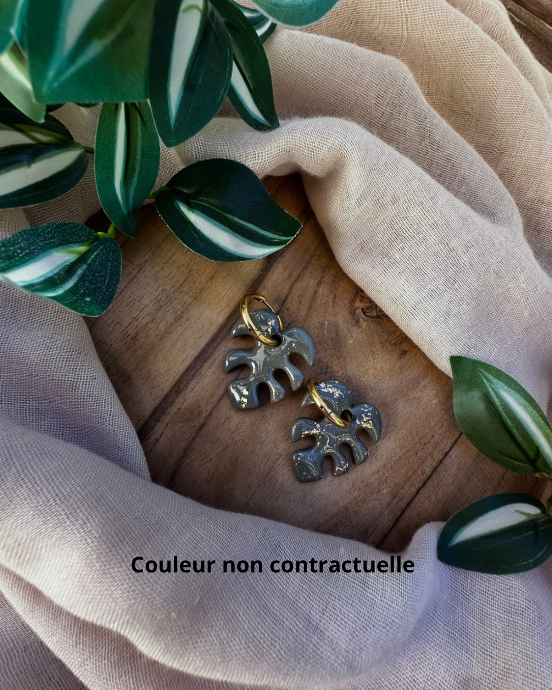 Boucles d’oreilles feuille ❋